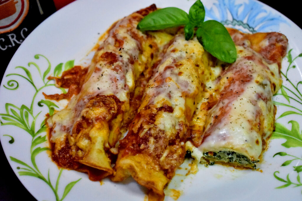 Canelones de acelga