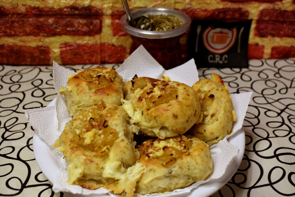 pancitos saborizados de cebolla, pan de cebolla